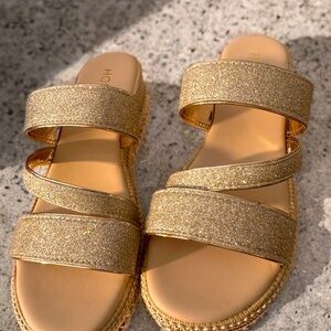 NEW Women Platform Sandals Espadrille Slip on Open Toe Boho Wedge Sandal Size 10